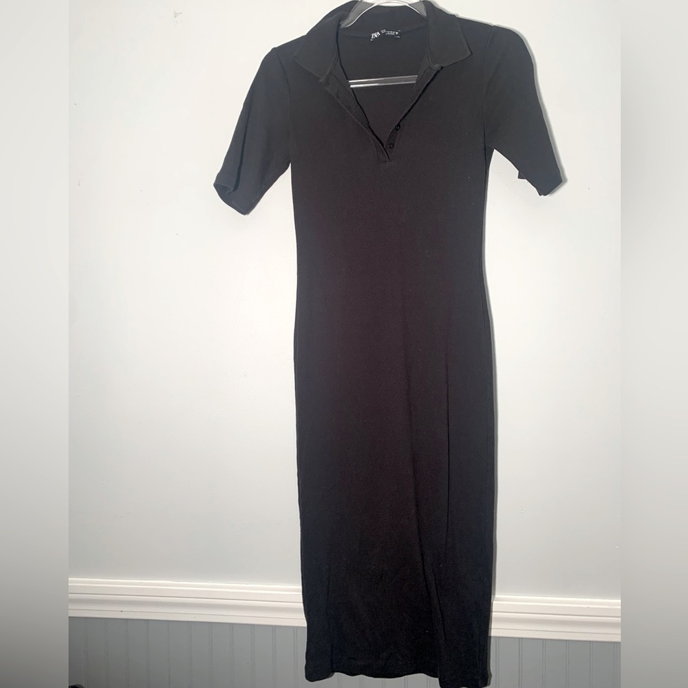 Zara Polo Style Maxi Dress Size Medium